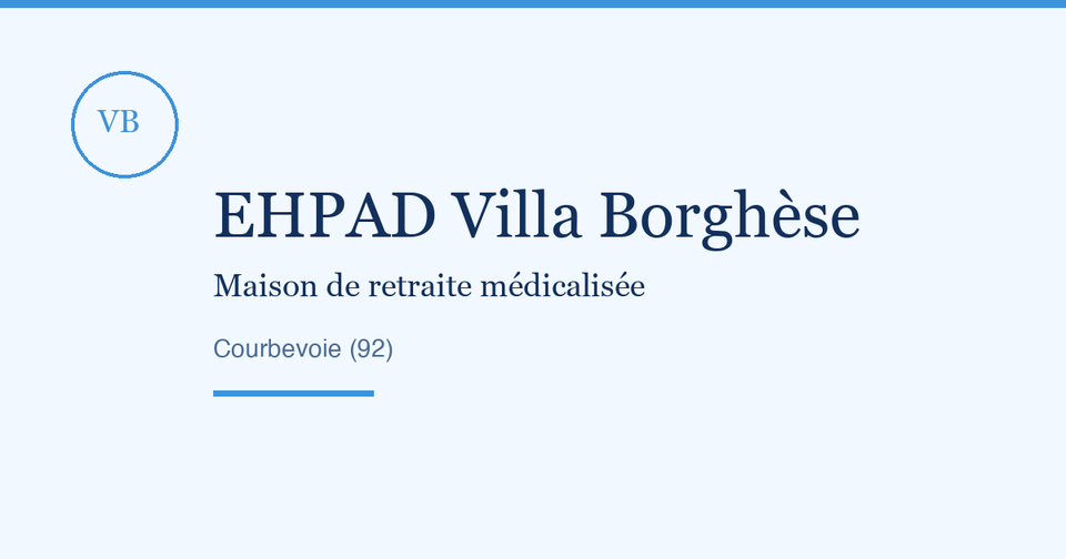 EHPAD Villa Borghèse — illustration provisoire